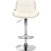 Barová židle Vonore - látka - chrom noha | krémová