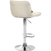 Barová židle Vonore - látka - chrom noha | krémová