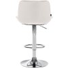 Barová židle Vonore - samet - chrom noha | krémová
