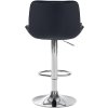 Barová židle Vonore - samet - chrom noha | černá