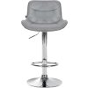 Barová židle Vonore - samet - chrom noha | šedá