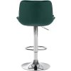 Barová židle Vonore - samet - chrom noha | zelená