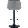 Barová židle Vonore - samet - černá noha | šedá