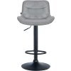 Barová židle Vonore - samet - černá noha | šedá
