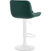 Barová židle Vonore - samet - bílá noha | zelená