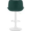 Barová židle Vonore - samet - bílá noha | zelená