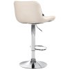 Barová židle Vonore - syntetická kůže - chrom noha | krémová