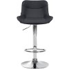 Barová židle Vonore - syntetická kůže - chrom noha | černá