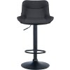 Barová židle Vonore - syntetická kůže - černá noha | černá