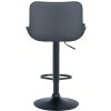 Barová židle Vonore - syntetická kůže - černá noha | šedá