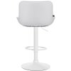 Barová židle Vonore - syntetická kůže - bílá noha | bílá
