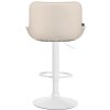Barová židle Vonore - syntetická kůže - bílá noha | krémová