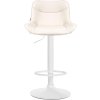Barová židle Vonore - syntetická kůže - bílá noha | krémová