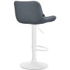 Barová židle Vonore - syntetická kůže - bílá noha | šedá
