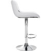 Barová židle Vonore - 2 kusy - syntetická kůže - chrom noha | bílá