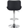 Barová židle Vonore - 2 kusy - syntetická kůže - chrom noha | černá