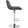 Barová židle Vonore - 2 kusy - syntetická kůže - chrom noha | šedá