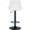 Barová židle Vonore - 2 kusy - syntetická kůže - černá noha | bílá
