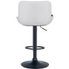 Barová židle Vonore - 2 kusy - syntetická kůže - černá noha | bílá