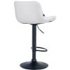 Barová židle Vonore - 2 kusy - syntetická kůže - černá noha | bílá