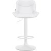 Barová židle Vonore - 2 kusy - syntetická kůže - bílá noha | bílá