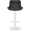 Barová židle Vonore - 2 kusy - syntetická kůže - bílá noha | černá