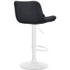 Barová židle Vonore - 2 kusy - syntetická kůže - bílá noha | černá