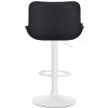 Barová židle Vonore - 2 kusy - syntetická kůže - bílá noha | černá