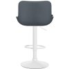 Barová židle Vonore - 2 kusy - syntetická kůže - bílá noha | šedá