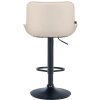 Barová židle Vonore - 2 kusy - syntetická kůže - černá noha | krémová