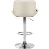 Barová židle Vonore - 2 kusy - látka - chrom noha | krémová
