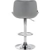 Barová židle Vonore - 2 kusy - samet - chrom noha | šedá
