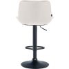 Barová židle Vonore - 2 kusy - samet - černá noha | krémová
