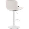 Barová židle Vonore - 2 kusy - samet - bílá noha | krémová