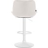 Barová židle Vonore - 2 kusy - samet - bílá noha | krémová