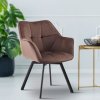 Jídelní židle Jordi - samet | hnědá