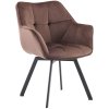 Jídelní židle / křesílko Jordi - samet | hnědá