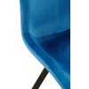 Jídelní židle Lewes - samet - otočná | tmavě modrá