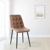 Jídelní židle Gifford - samet | hnědá