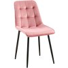 Jídelní židle Gifford - samet | růžová