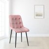 Jídelní židle Gifford - samet | růžová