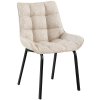 Jídelní židle Saranda - látka - černé nohy | slonová kost