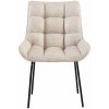 Jídelní židle Saranda - látka - černé nohy | slonová kost