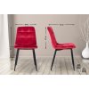 Jídelní židle Antibes - samet | červená