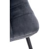 Jídelní židle Antibes - 4 kusy - samet | tmavě šedá