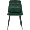 Jídelní židle Antibes - 4 kusy - samet | zelená