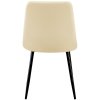 Jídelní židle Antibes - 4 kusy - imitace kůže | krémová