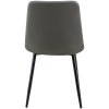Jídelní židle Antibes - 4 kusy - imitace kůže | tmavě šedá