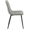 Jídelní židle Antibes - 4 kusy - imitace kůže | světle šedá