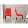 Jídelní židle Antibes - 4 kusy - imitace kůže | červená